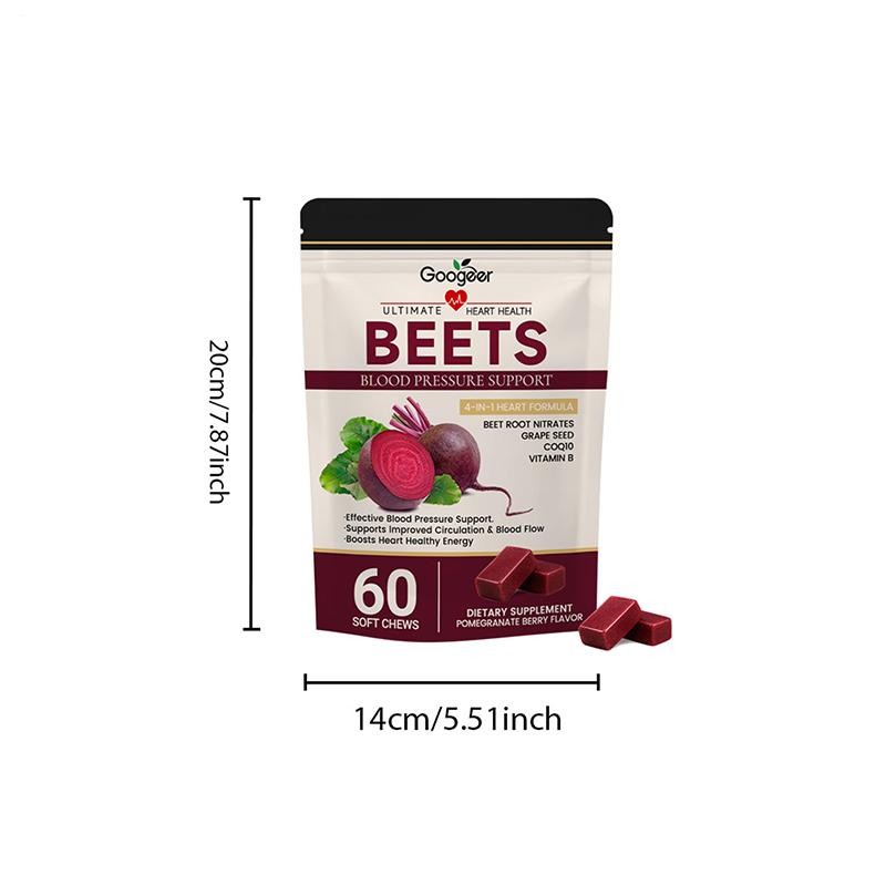 Googeer Total Beets Concentrated Beet Root Soft Chews 60-Count