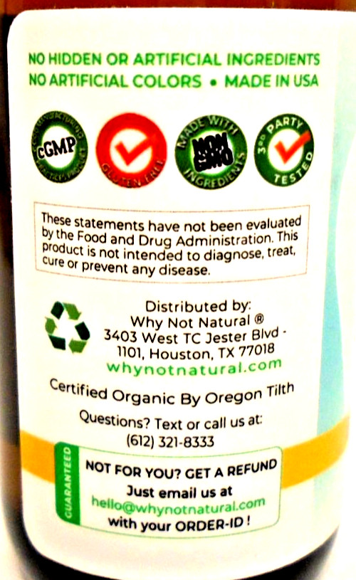 3X Why Not Natural Liquid Drops Vitamin C Dietary Supplements 2 fl oz Exp 2/2027