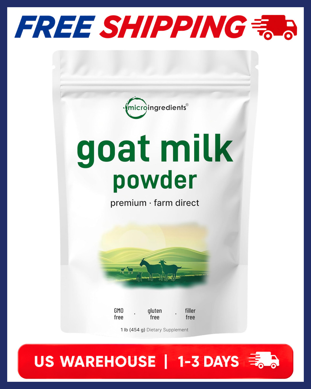 Goat Milk Powder, 2 Lb | Grass Fed Source, Australian Farm Derived, Unadulter…