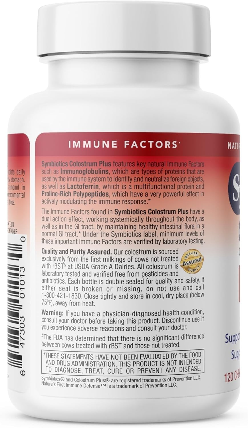 Daily Immune Support – Colostrum Plus Chewables – Low Sugar, 120 Gummies