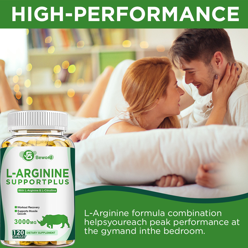 L-Arginine L-Citrulline 3000mg Extra Strength Nitric Oxide & Circulation Boost-