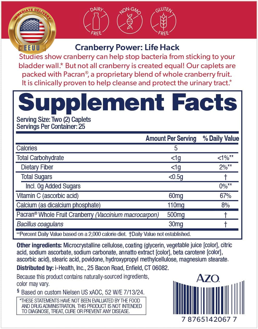 Cranberry Pills for Urinary Tract Health for Women and Men, Adult Cranberry Supp