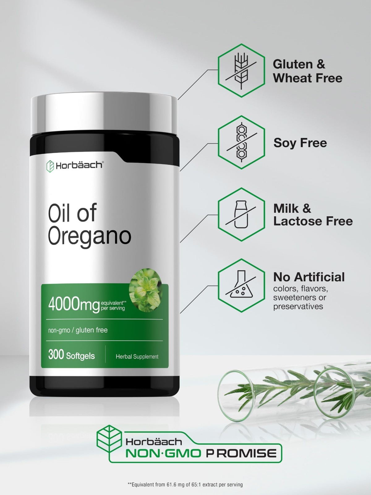 Oregano Oil Softgel Capsules 300 Count | Carvacrol Extract | Non-GMO, Gluten-Fre