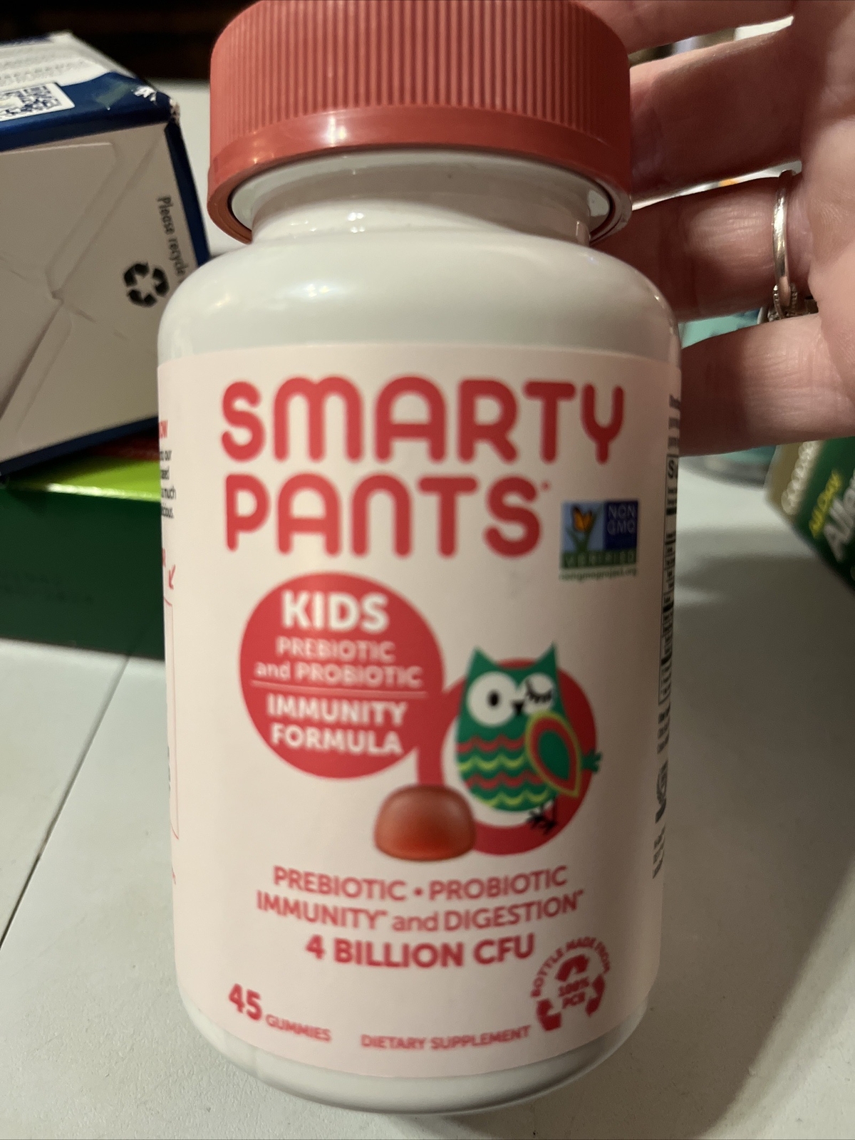 SmartyPants Unisex Kids Prebiotic& Probiotic Immunity Strawberry Creme 45ct 6/25