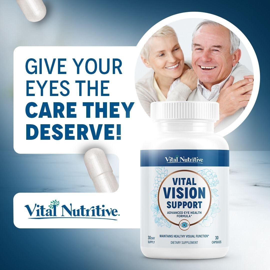 Vital Vision Support – Eye Health Supplement with Vitamin A Lutein Beta Carot…