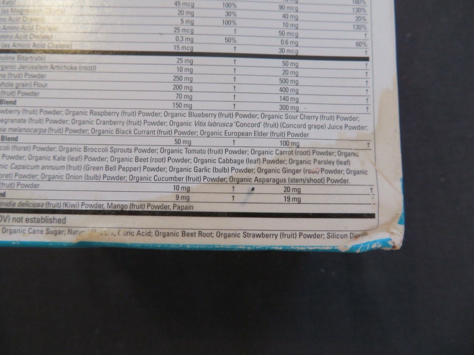 The Honest Co. Baby + Toddler Powder Packs Multi-Vitamin 25 Packets 2.6 Oz Box
