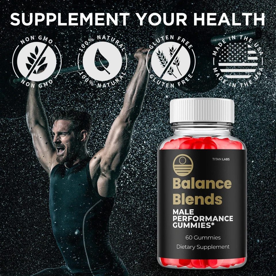 (5 Pack) Balance Blends Advanced Male Support Supplement BalanceBlends 300Gummys