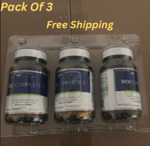 New Sealed Gundry MD Bio Complete 3 Pack of Plastic Bottles 180 Caps, Exp 2027