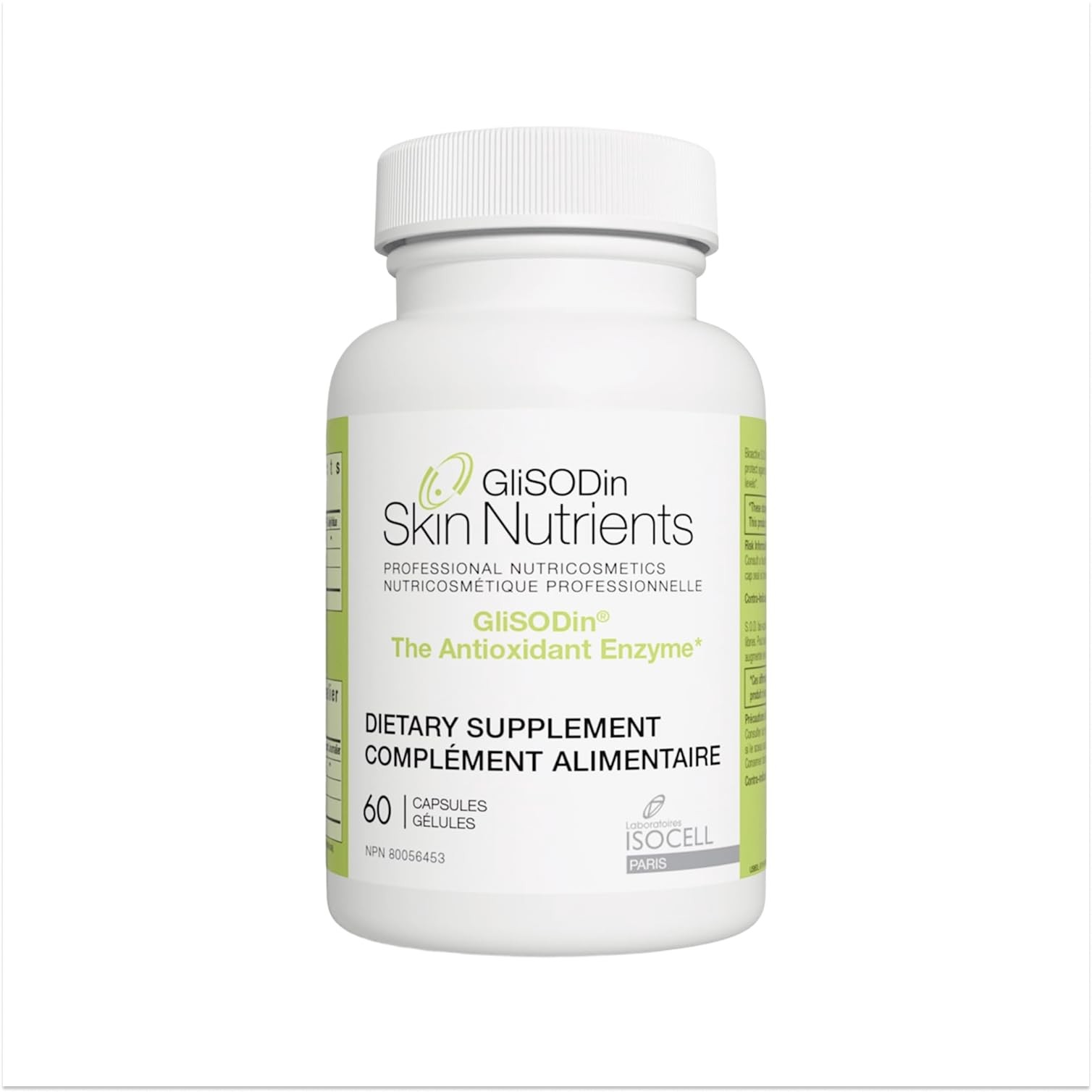 GliSODin Skin Nutrients The Antioxidant Enzyme – Reduces 60 Count (Pack of 1)