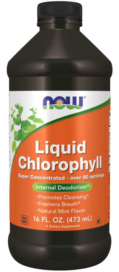 Now Foods Liquid Chlorophyll Mint Flavor 16 fl oz 473 ml Cleanser 07/2025EXP