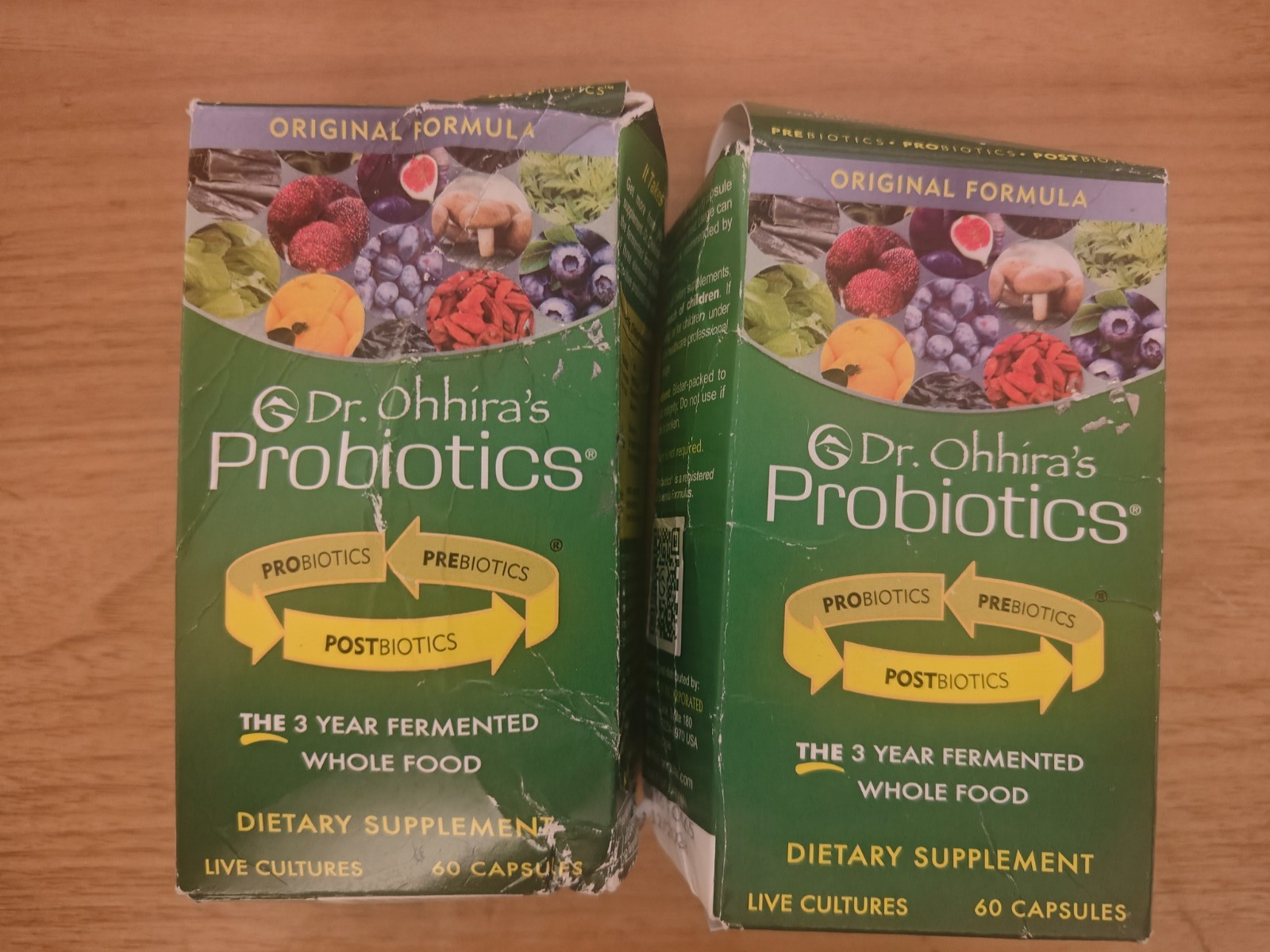 Dr. Ohhira’s Probiotics 60 Caps x 2 = 120 cap Exp 12/2028 Damaged Boxes