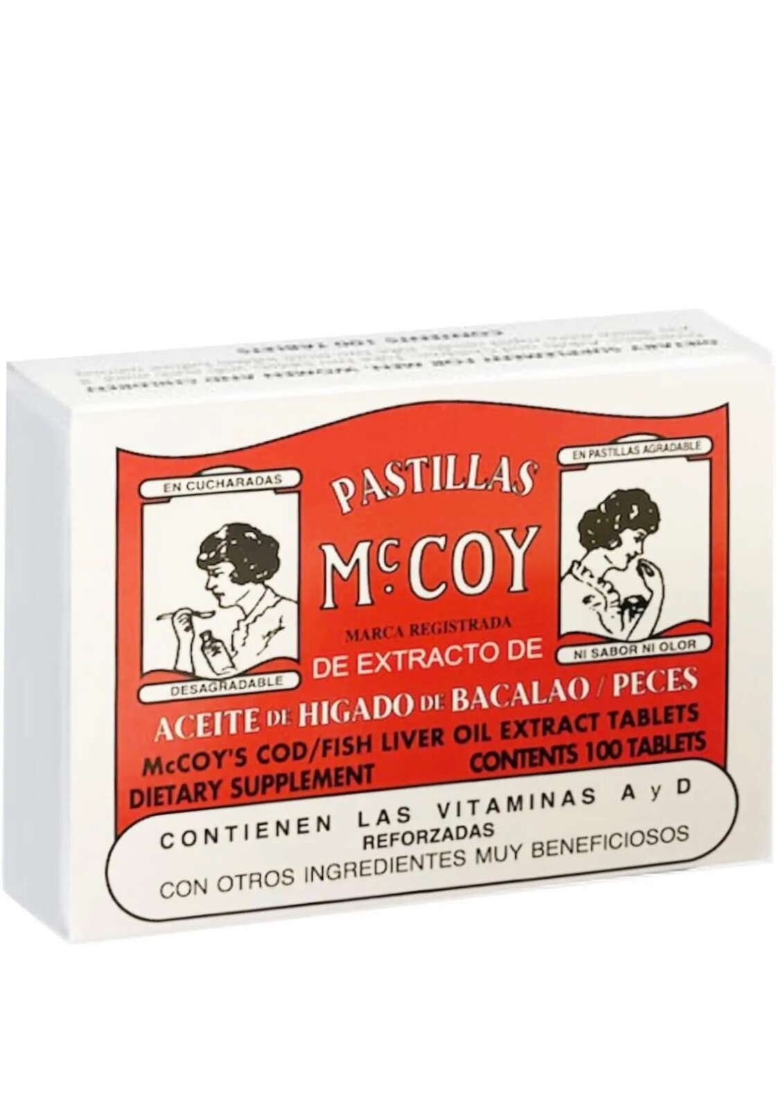 Pastillas Mccoy Cod/Fish Liver Oil Extract. 100 tablet