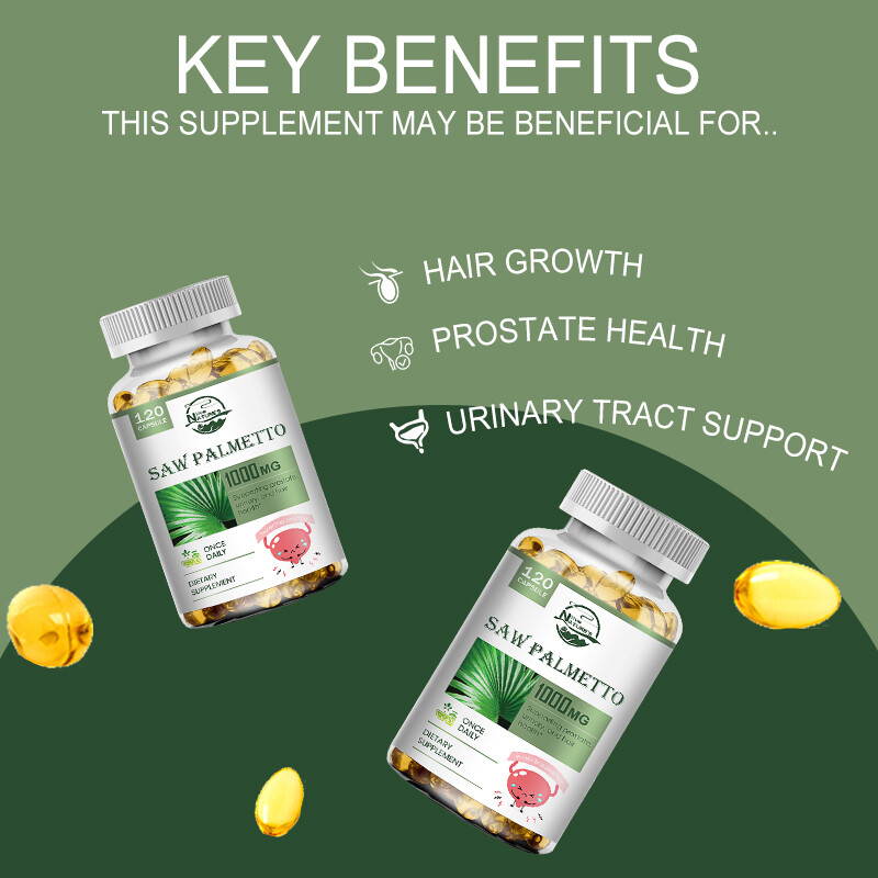 Saw Palmetto 1000mg – Premium 120 capsules Health Support Supplement