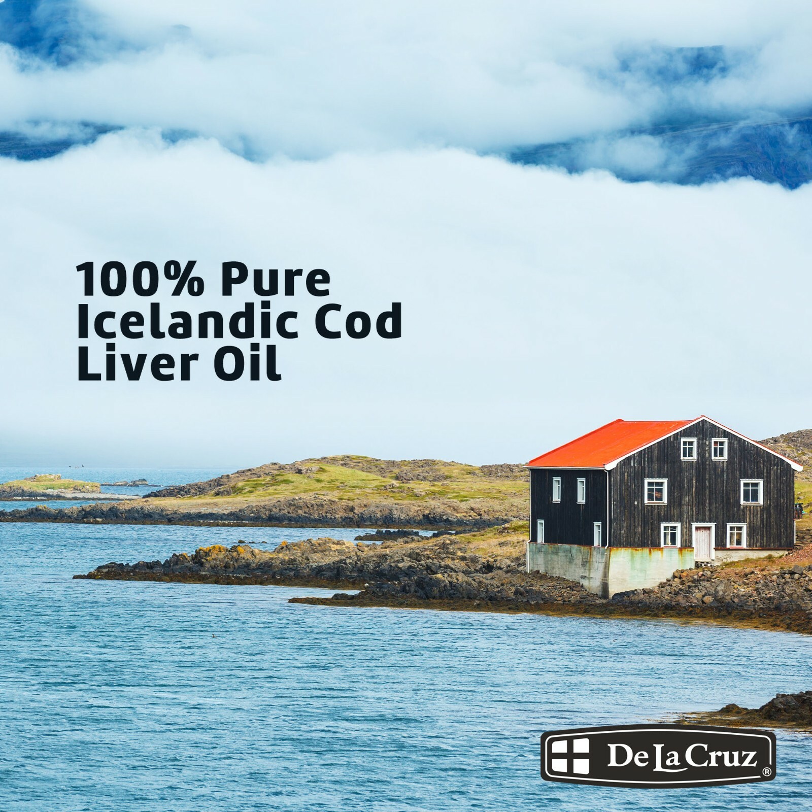 De La Cruz Pure Icelandic Cod Liver Oil Liquid, Wild-Caught 4 FL. OZ. Exp 05/25