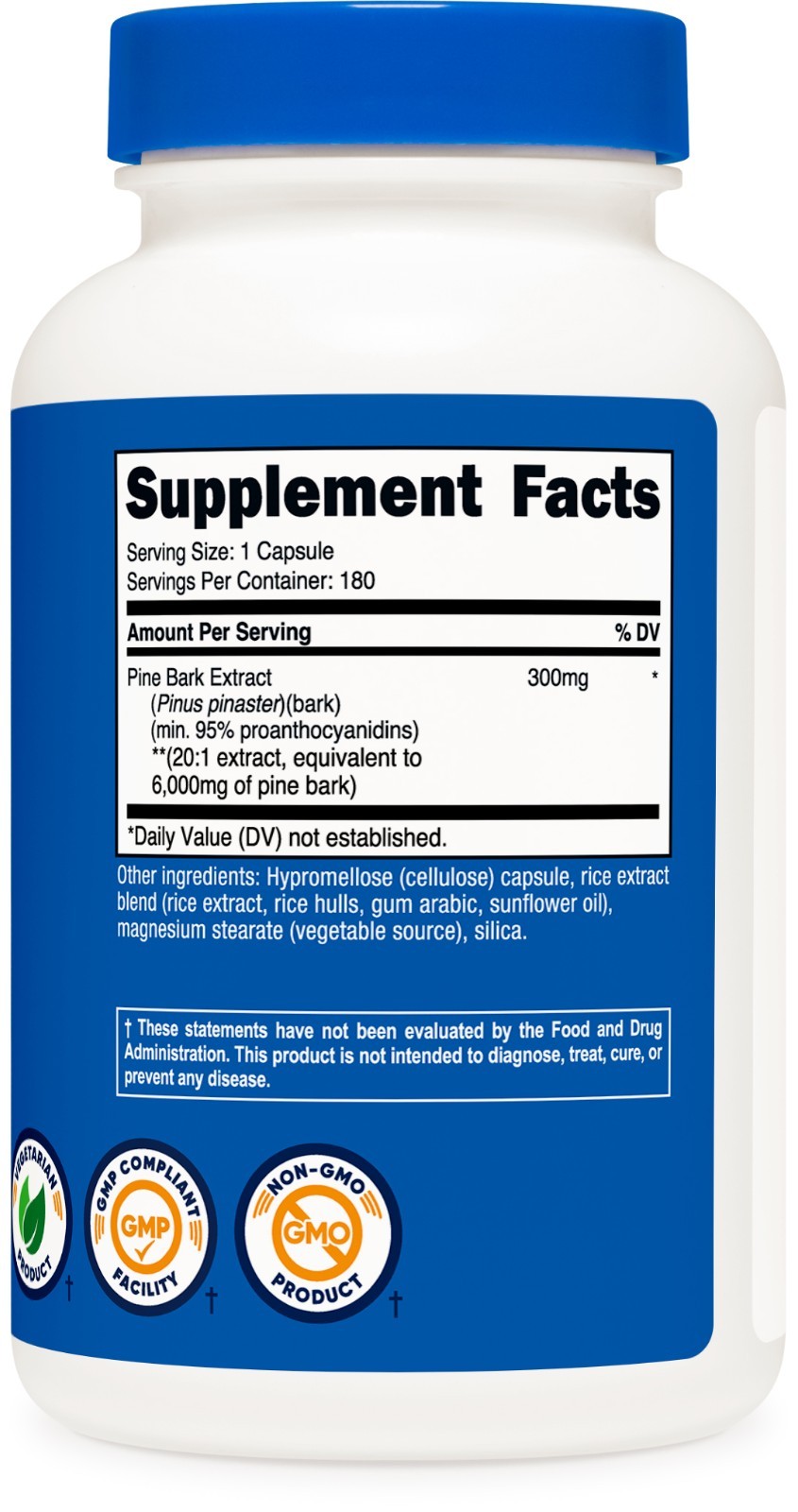 Nutricost Pine Bark Extract 6000mg, 180 Capsules – Non-GMO, Gluten Free