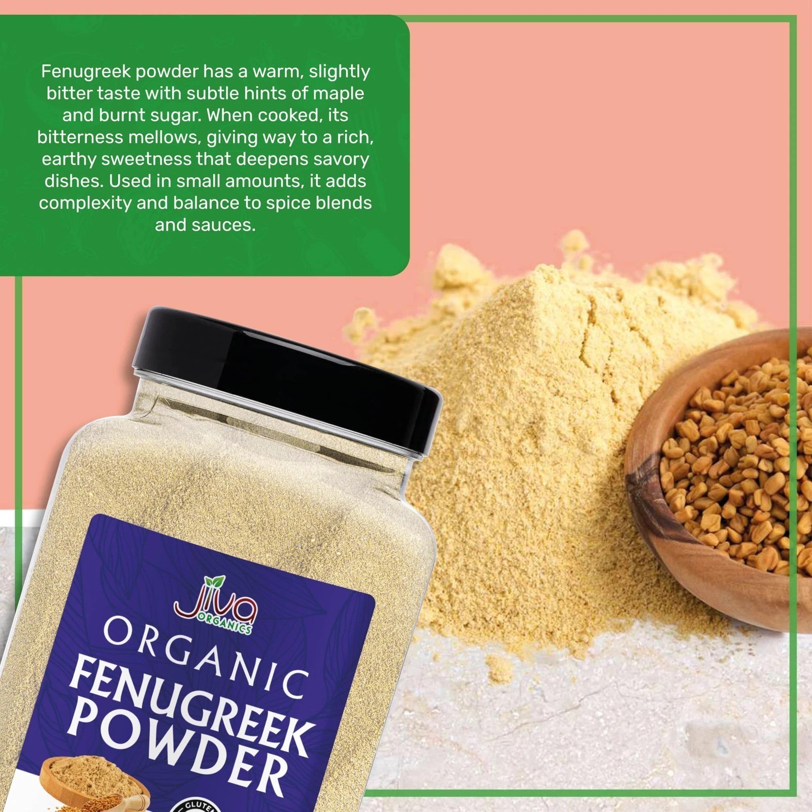 Organic Fenugreek Powder 8oz Jar – Gluten Free, Non-GMO, Methi Powder, Pure,…