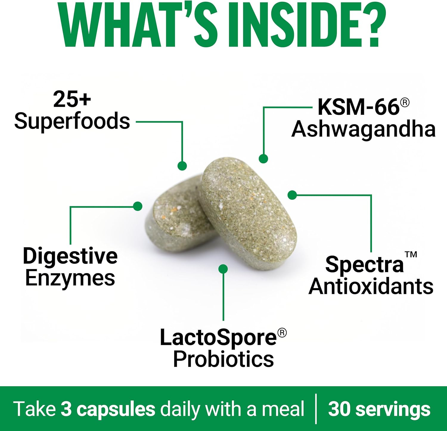 Smarter Greens Tablets, Greens Supplement with 25+ Superfoods and Antioxidant…