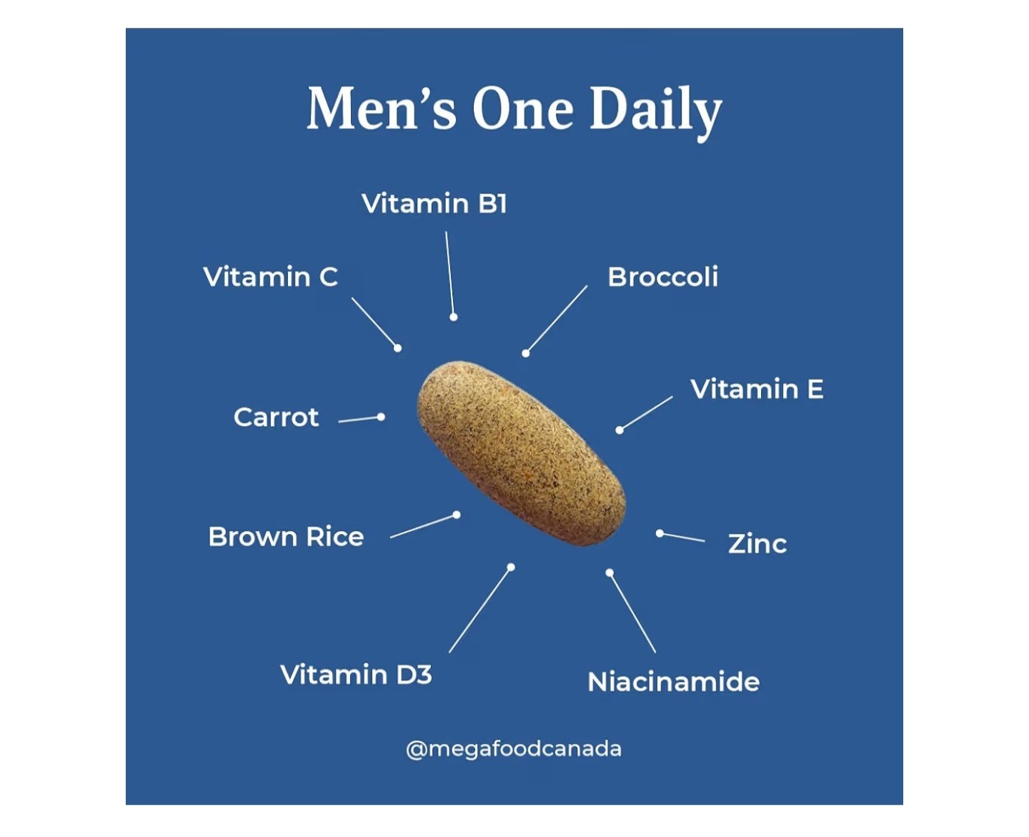 MegaFood Men’s One Daily 2-Pack 144 Tablets Complete Multivitamin