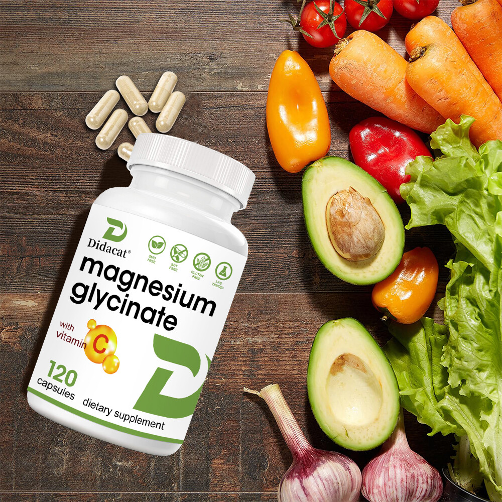 Magnesium Glycinate 1000mg – 30/60/120Caps For Sleep, Stress Relief Support Bone