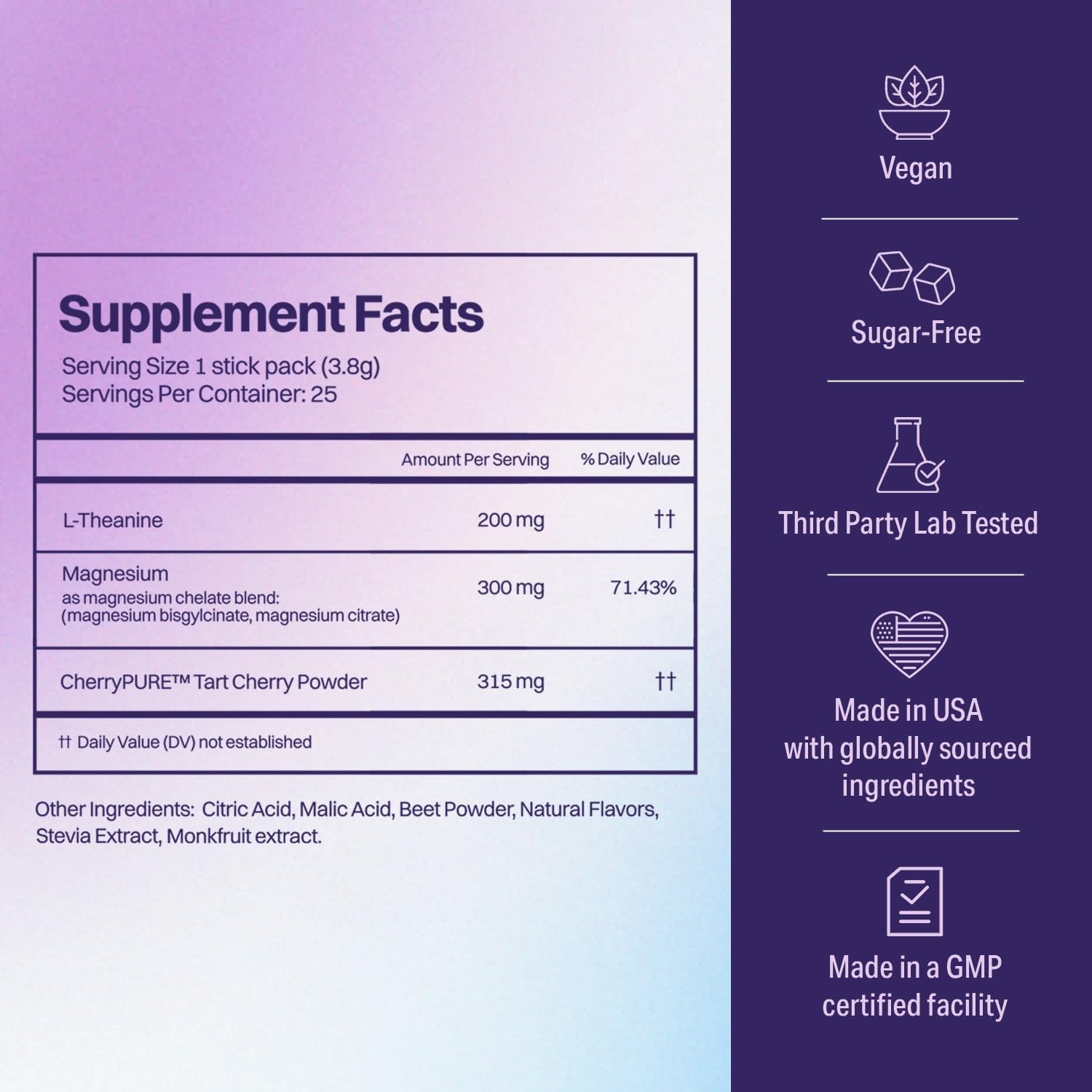 Nite Nectar Magnesium Glycinate Powder Sleep Promoting, 12 sticks