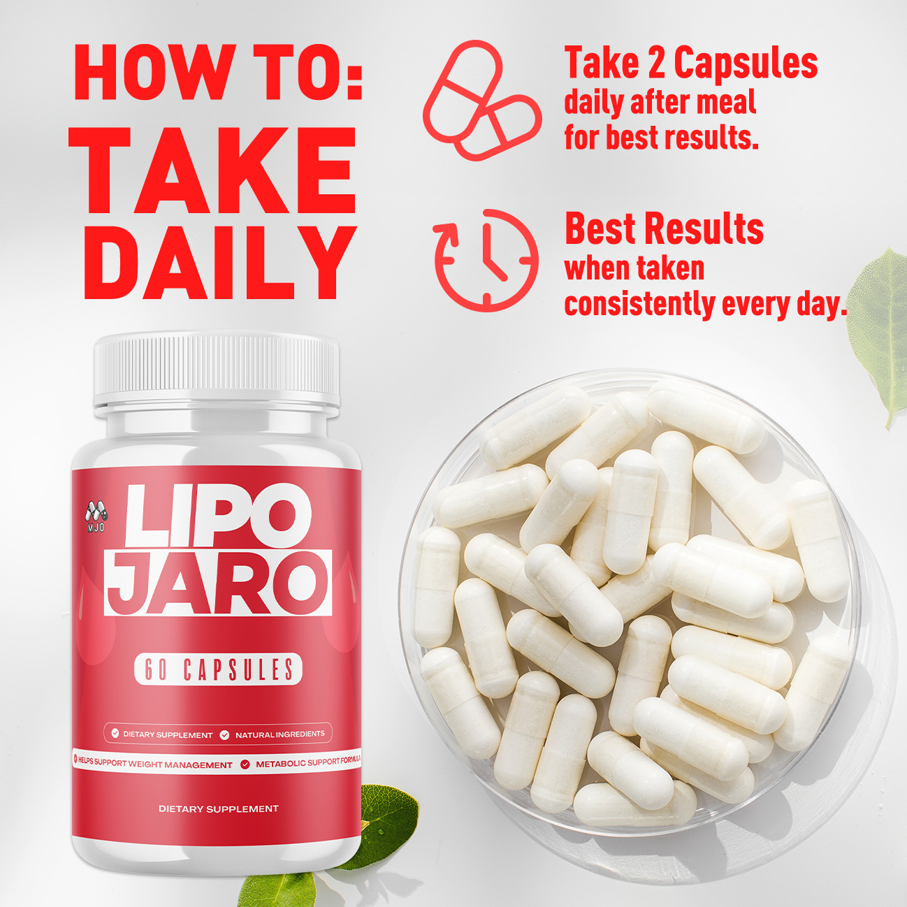 (3 Pack) Lipojaro Advanced Energy & Fitness Formula Vitamin Lipo Jaro 180 Caps