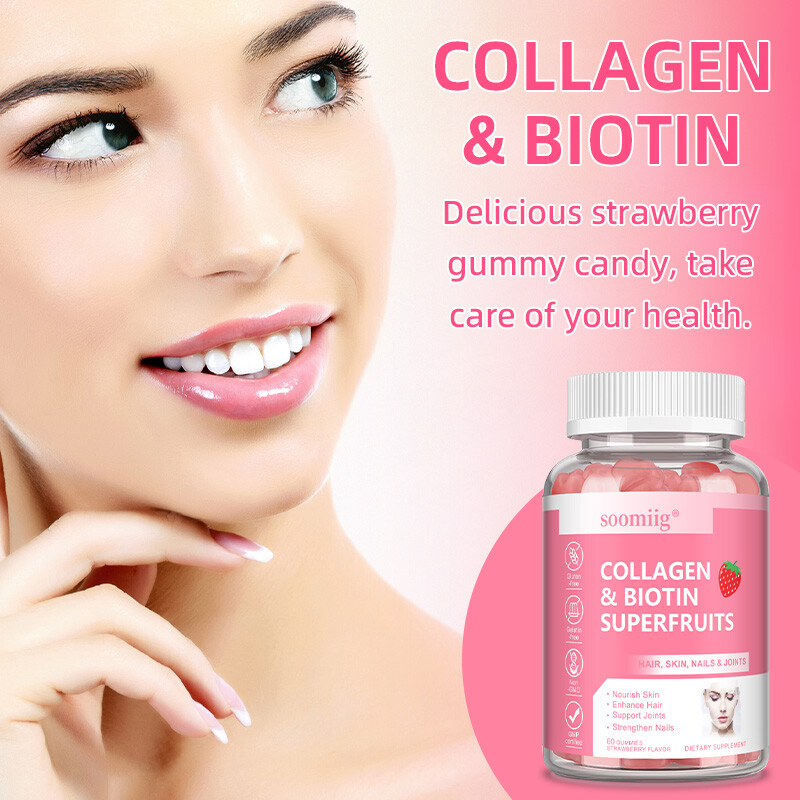 Collagen & Biotin 60 Gummies – Nails & Hair,Support Your Health And Beauty