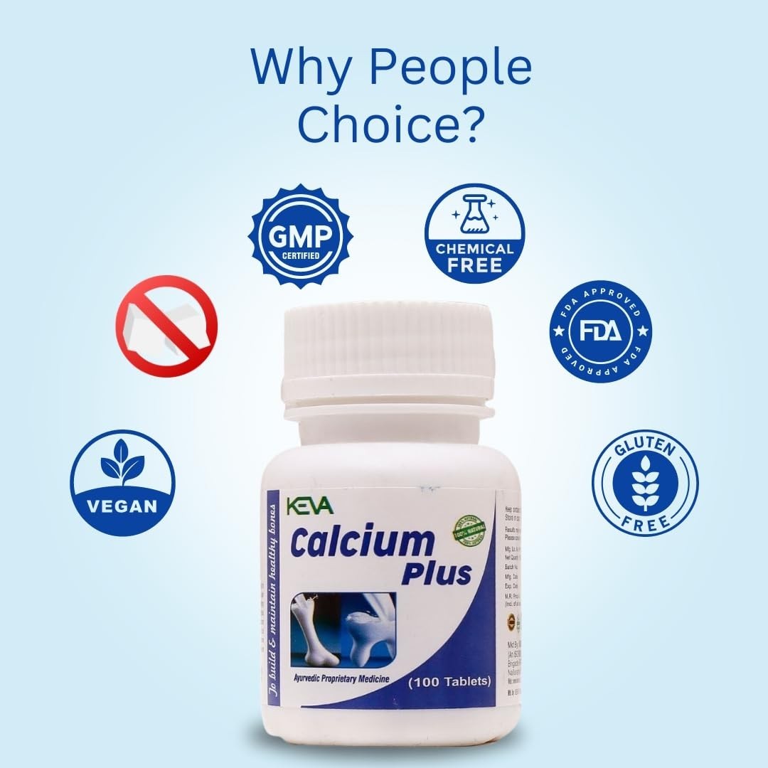 3 Pack KE.VA Calcium Plus 300 Tablets Bone Support