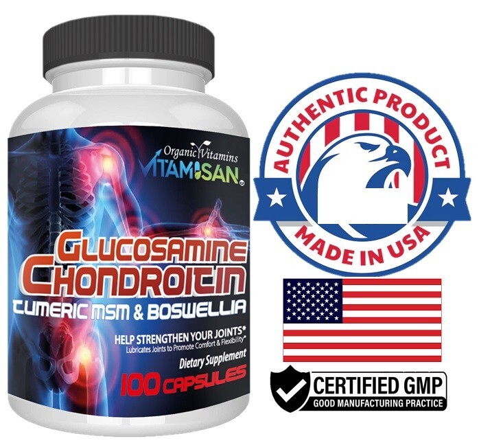 2 Pack Glucosamine Chondroitin MSM Turmeric – Joint Health Supplement – 200 Caps