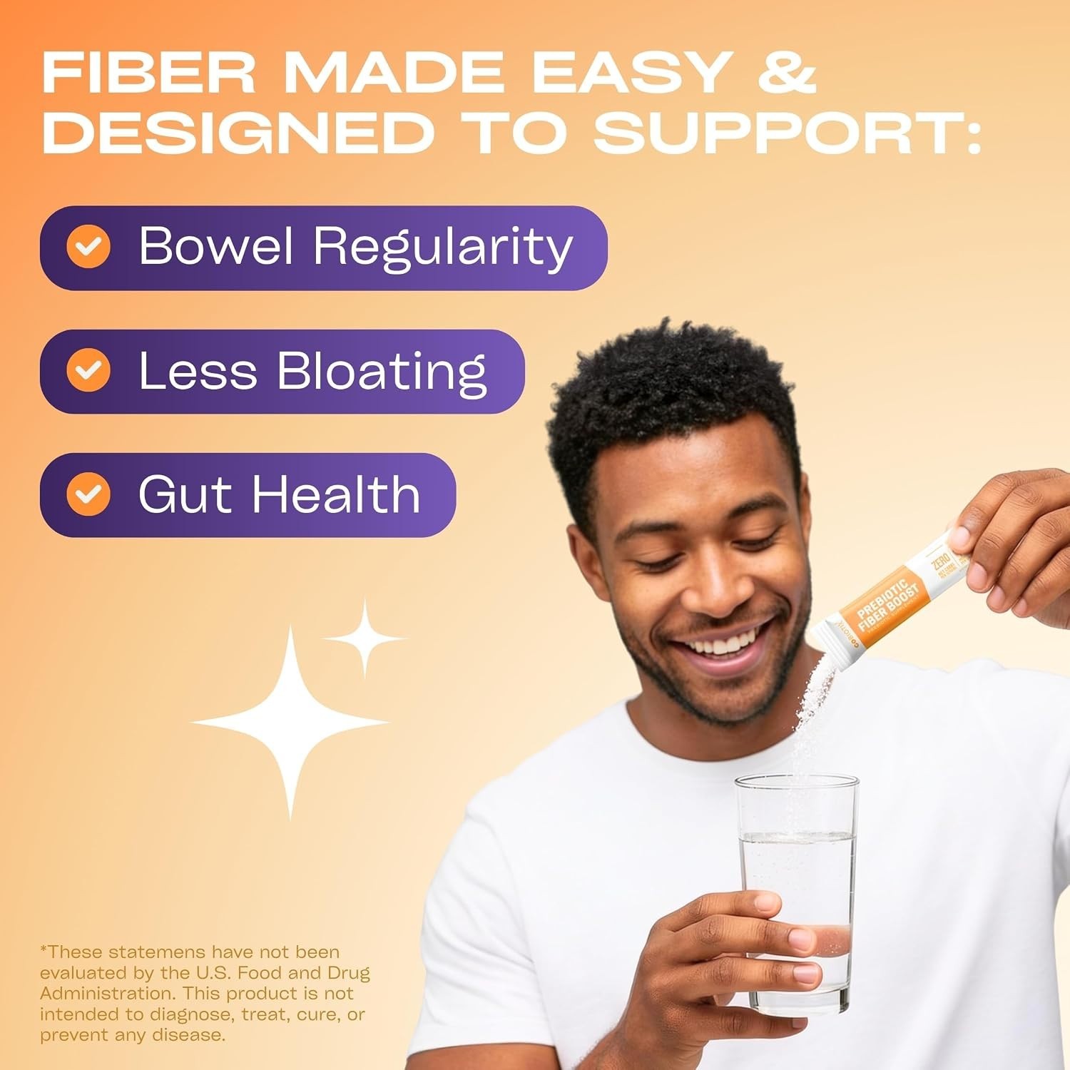 Plant-Based Prebiotic Fiber Powder for Digestive & Gut Health — Unflavored, ,…