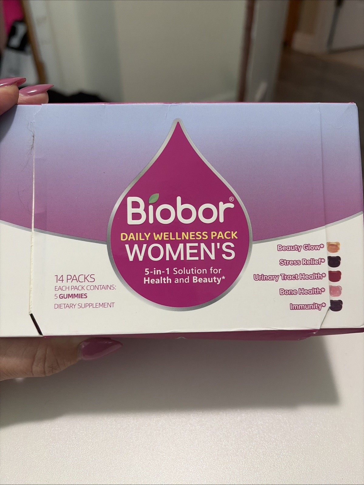 Biobor Daily Wellness Pack Women’s 5-in-1 14 Packs Gummies Health And Beauty
