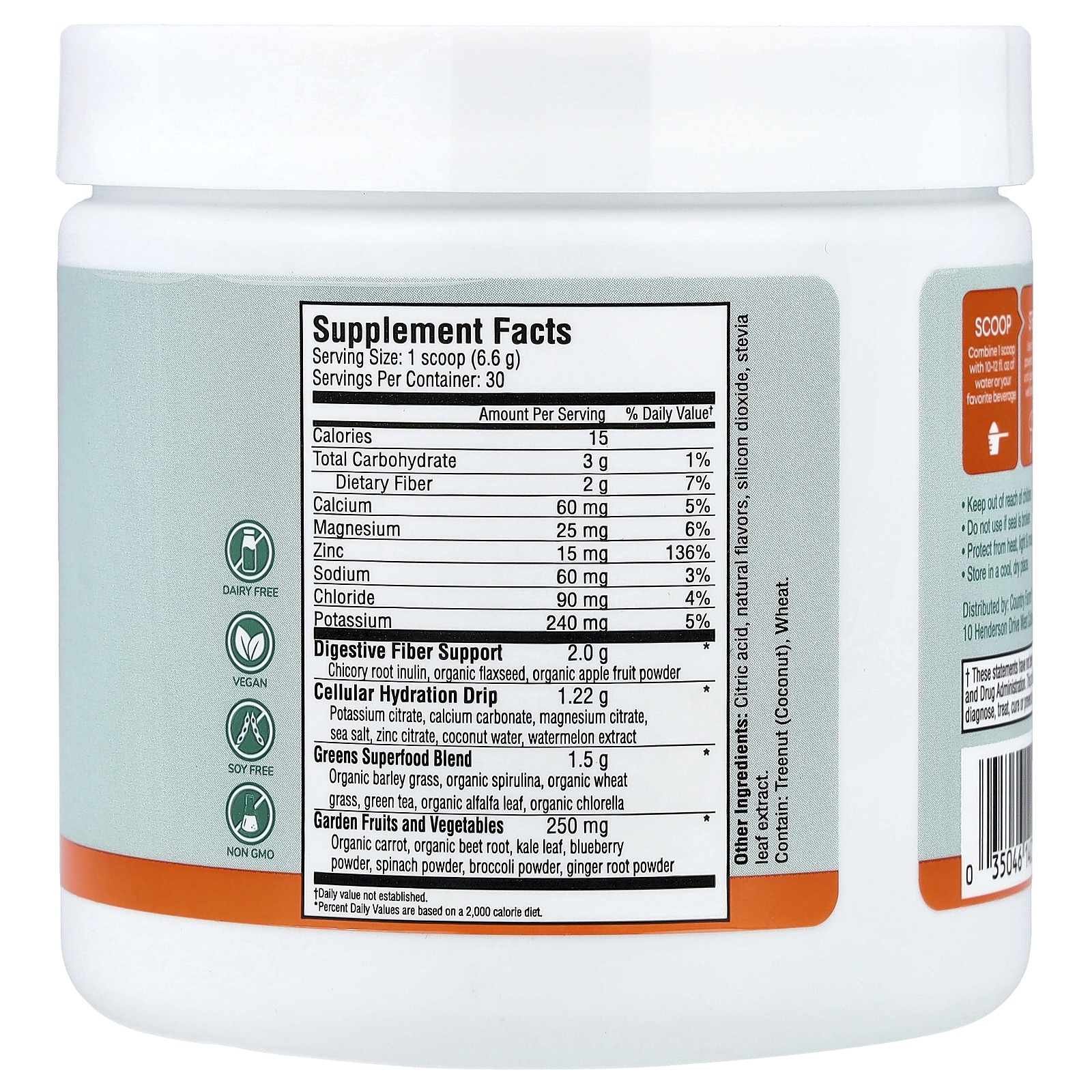 Refreshers, Super Greens + Electrolytes, Tropical Mango, 6.98 oz (198 g)