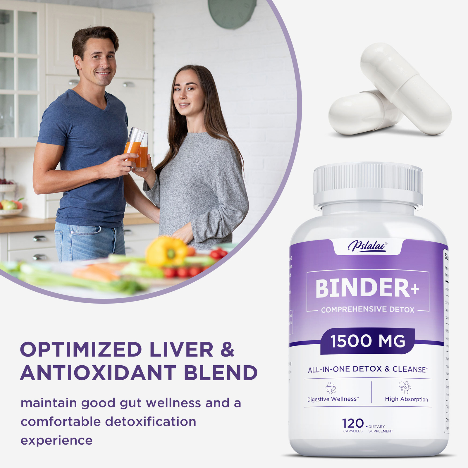 Binder Detox – Activated Carbon,Zeolite – Liver Detox & Cleanse,Digestive Health
