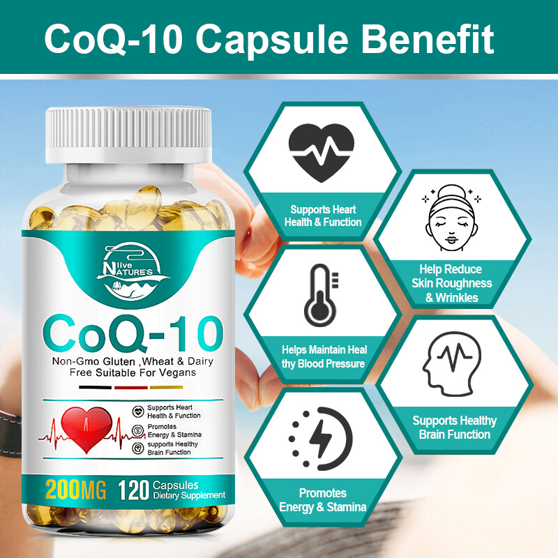 CoQ 10 Coenzyme Q10 Softgels 200mg, 240 Capsules – Vegetarian Non-GMO Ubiquinol