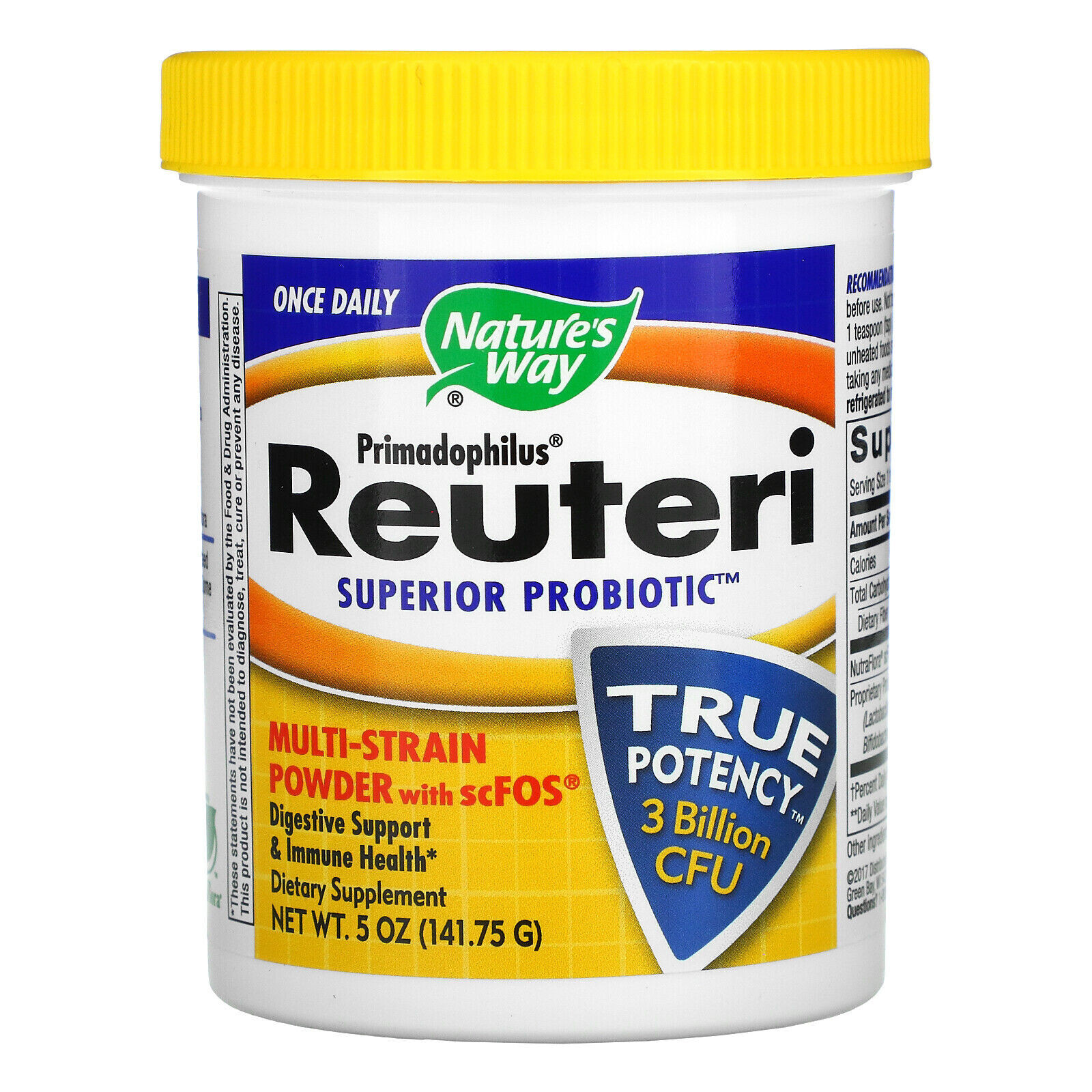 Nature’s Way, Primadophilus Reuteri, Superior Probiotic, 3 Billion CFU, 5 oz