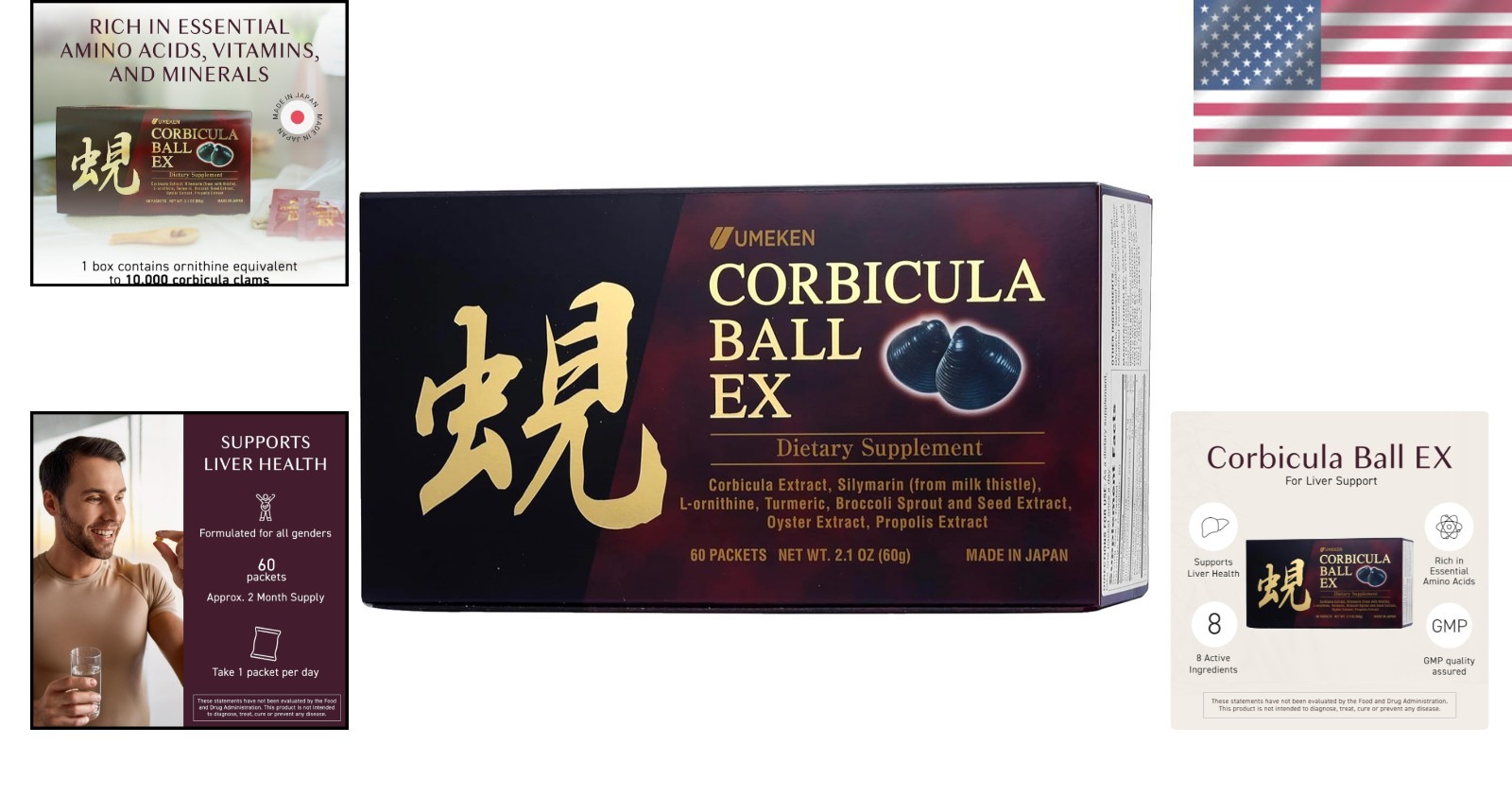 Japanese-Made Corbicula Liver Support with Propolis – 60 Daily Nutrient Packets