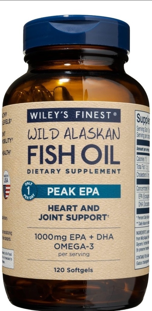 Wiley’s Finest Wild Alaskan Fish Oil Peak EPA Ex. 03/28 120 Softgels