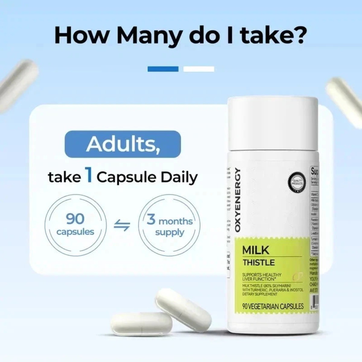 Oxyenergy Milk Thistle Liver Detox ,Colon Cleanse,Natural Support Liver Health