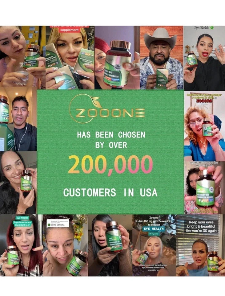 Zooone Eye Vitamin and Mineral Supplement Health Support Lutein 270 Capsules