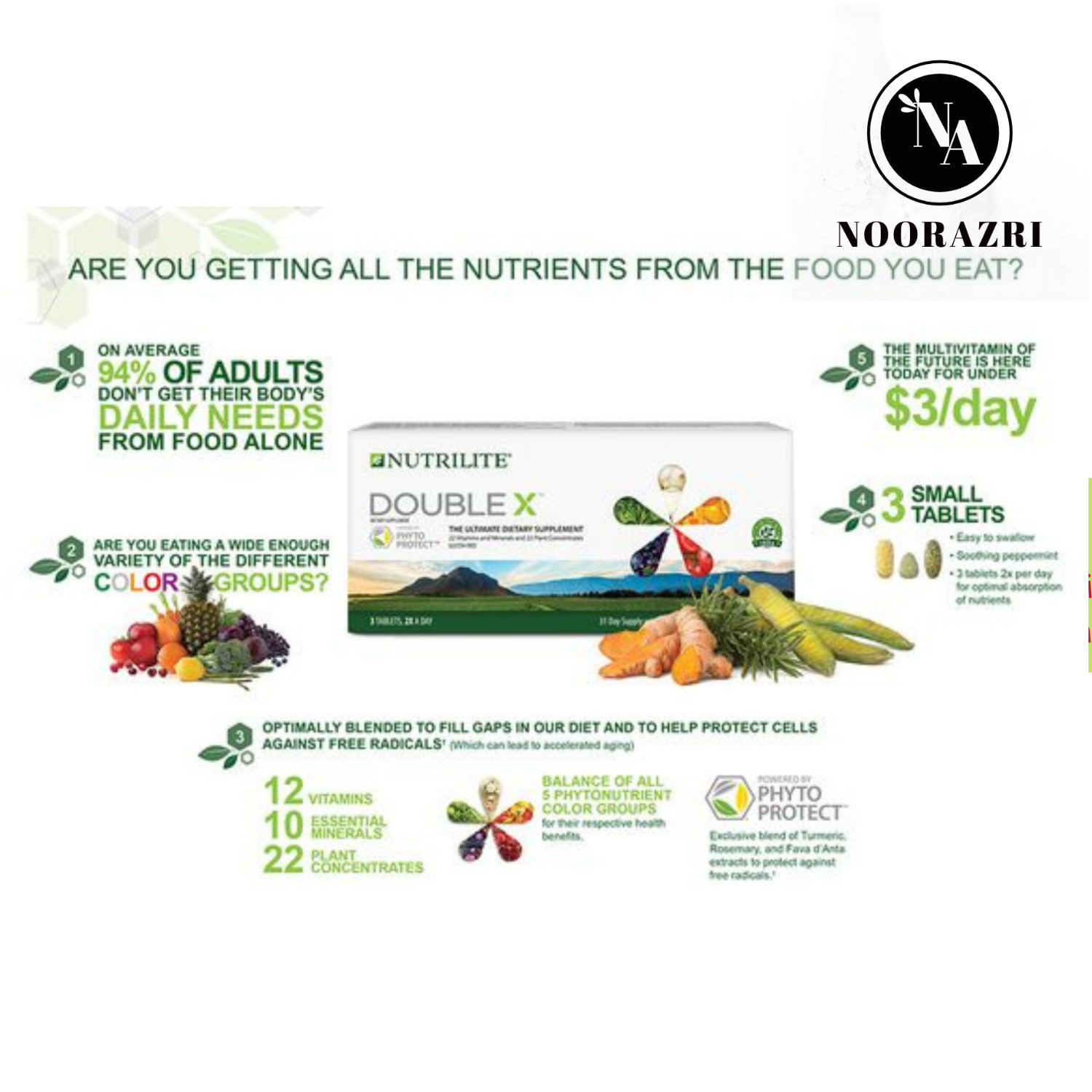 NUTRILITE™ Double X Multivitamin Complex General Wellness 30days Supply