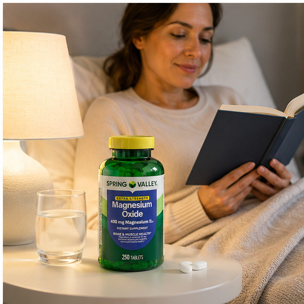 2-Pack Spring Valley Magnesium Supplement Tablet for Bone and Muscle 400mg 250CT