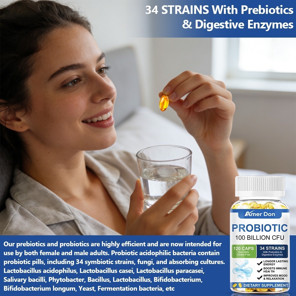 Probiotics 100 Billion CFU Potency Digestive Immune Health 60/120 Capsules
