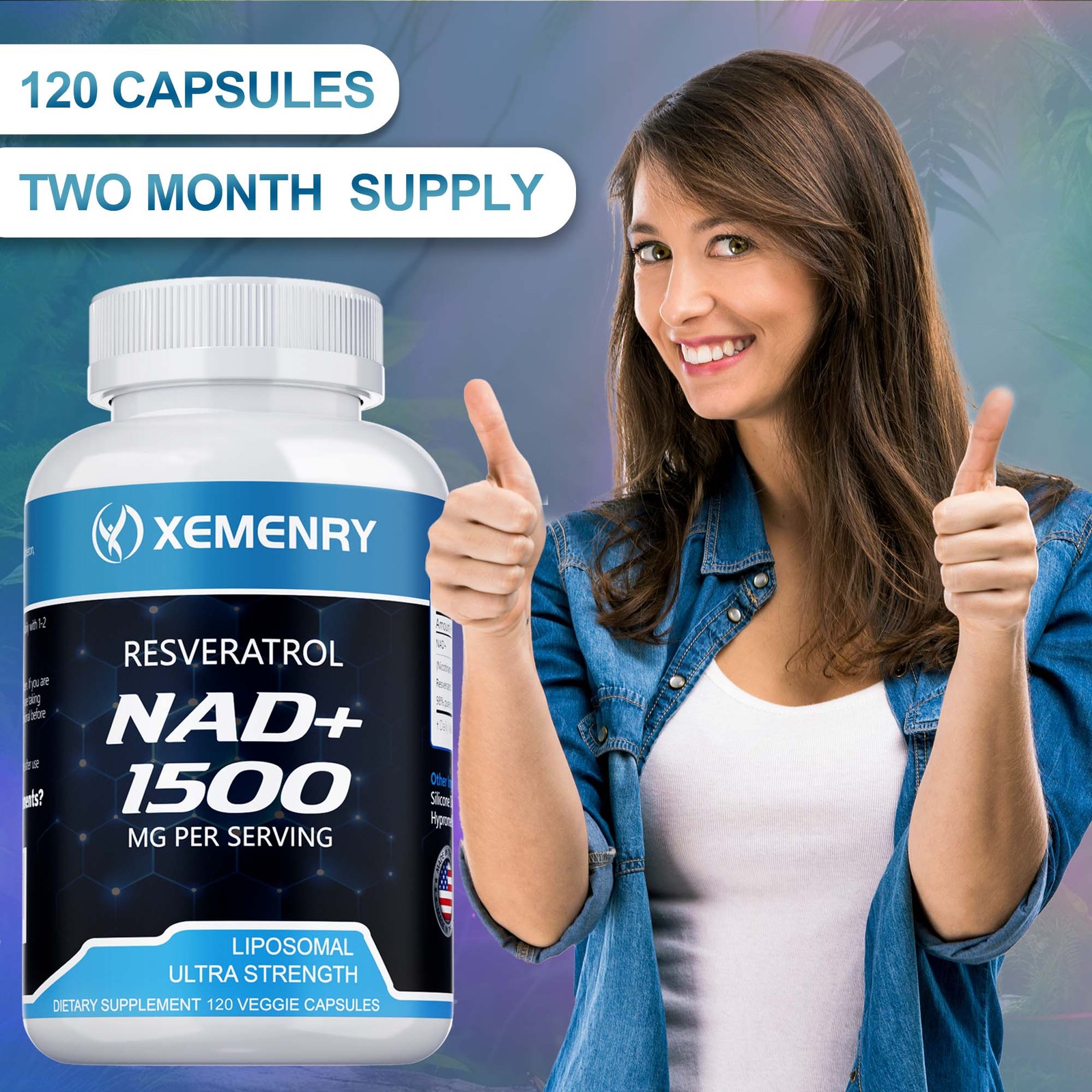 NAD+ 1500mg – Resveratrol, DNA Repair, Energy Production, Cellular Metabolism