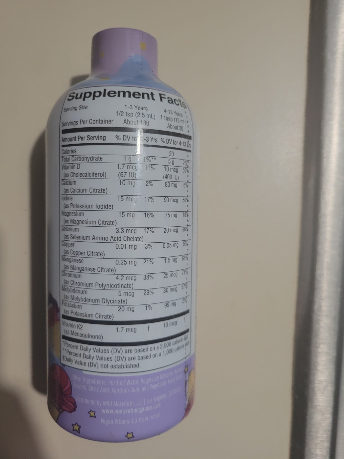 MaryRuth’s Kids Nighttime Multimineral Berry Sherbet 15.22 fl oz Exp 10/26