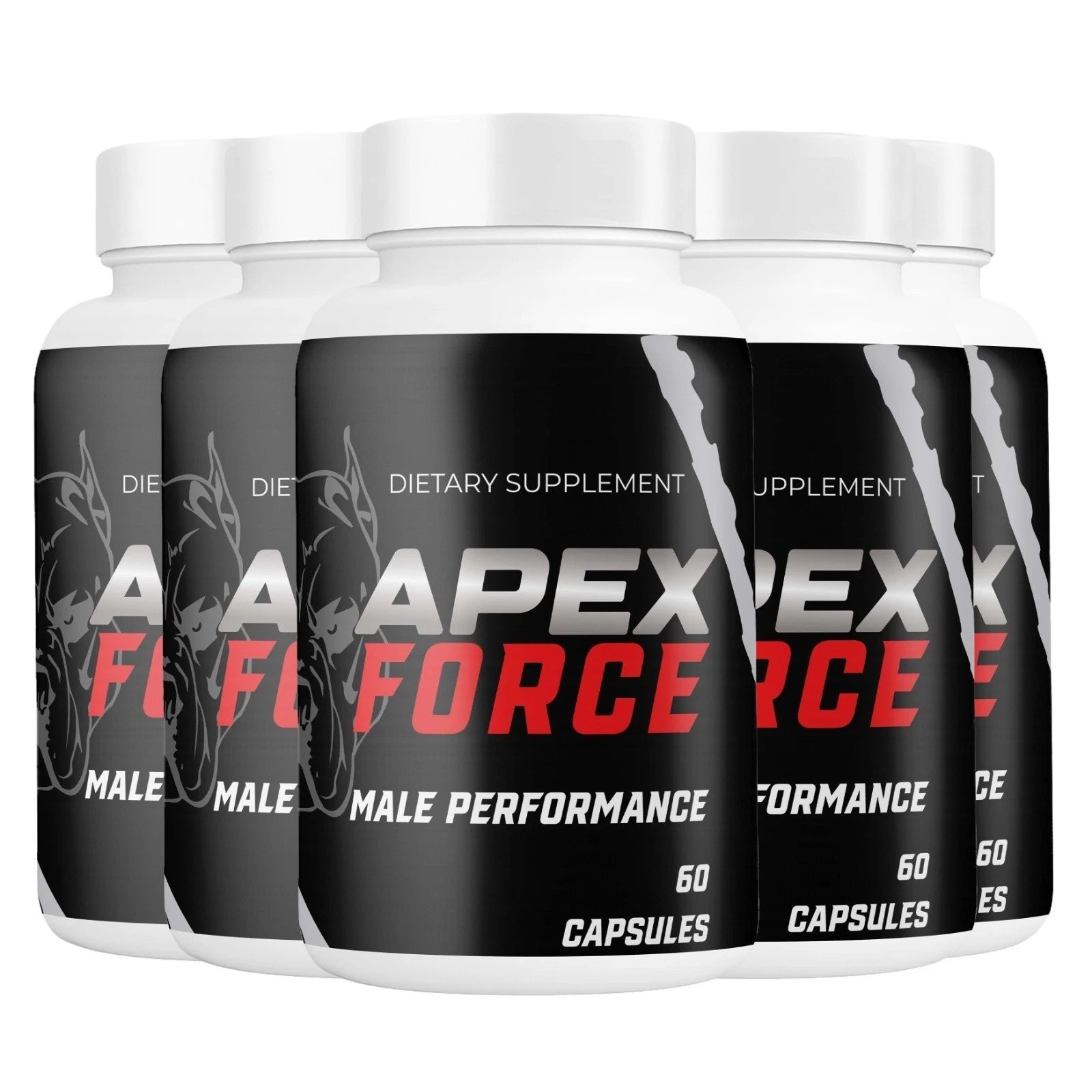 (5 Pack) Apex Force Men Pills, ApexForce Male Health Support Formula Capsules