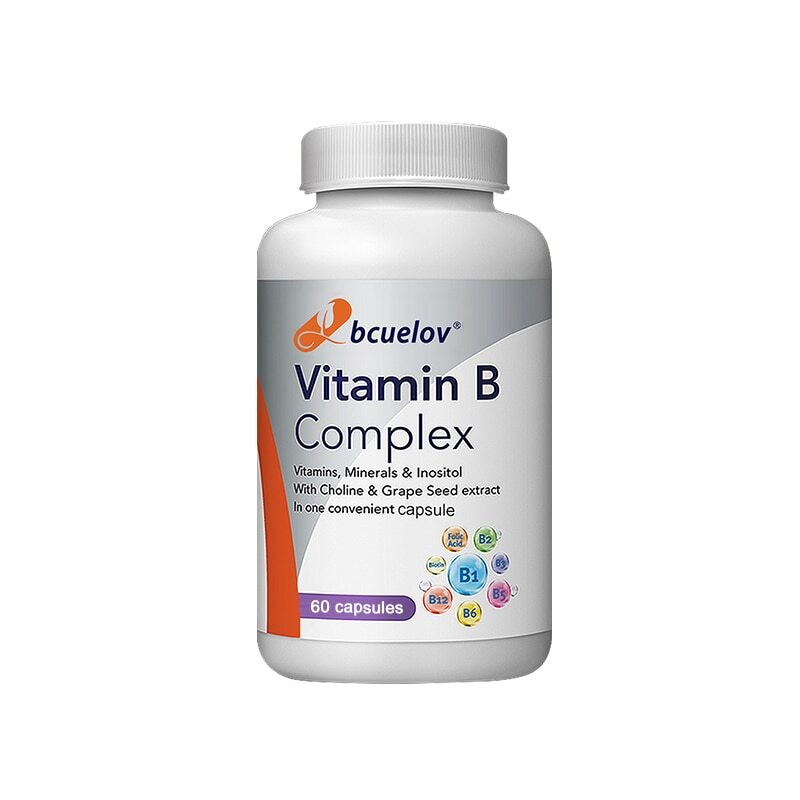 Vitamin B Complex 30/60/120Capsules B1,B2,B3,B5,B6,B12 w Minerals,Immune Support