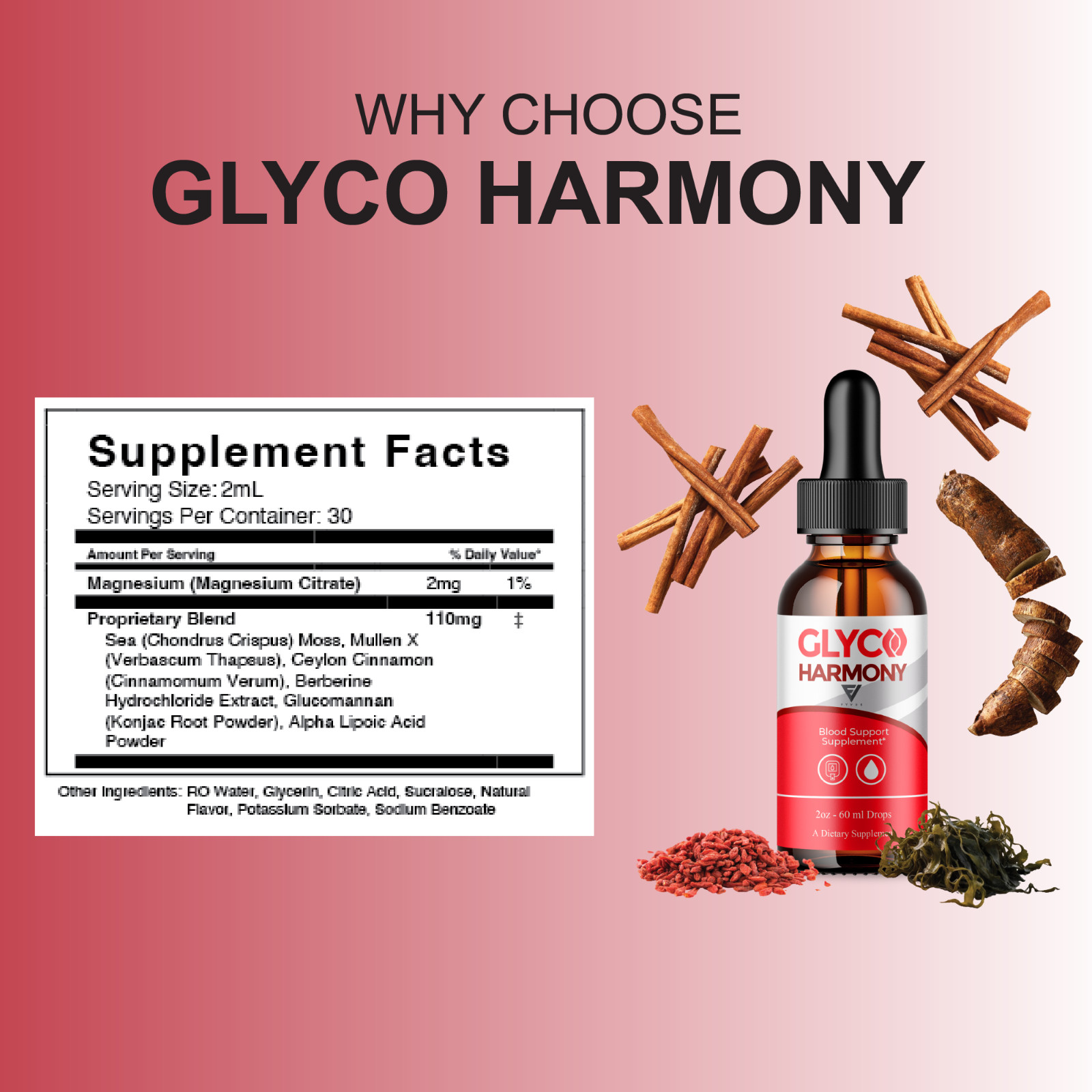 (5 Pack) Glyco Harmony Drops, GlycoHarmony Advanced Formula Supplement (10oz)