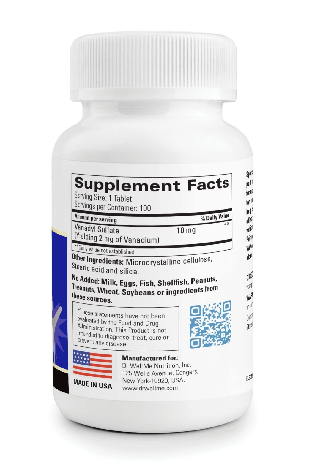 Vanadyl Sulfate 10mg 200 Tablets 2 Pack Glucose & Metabolism Support Non-GMO