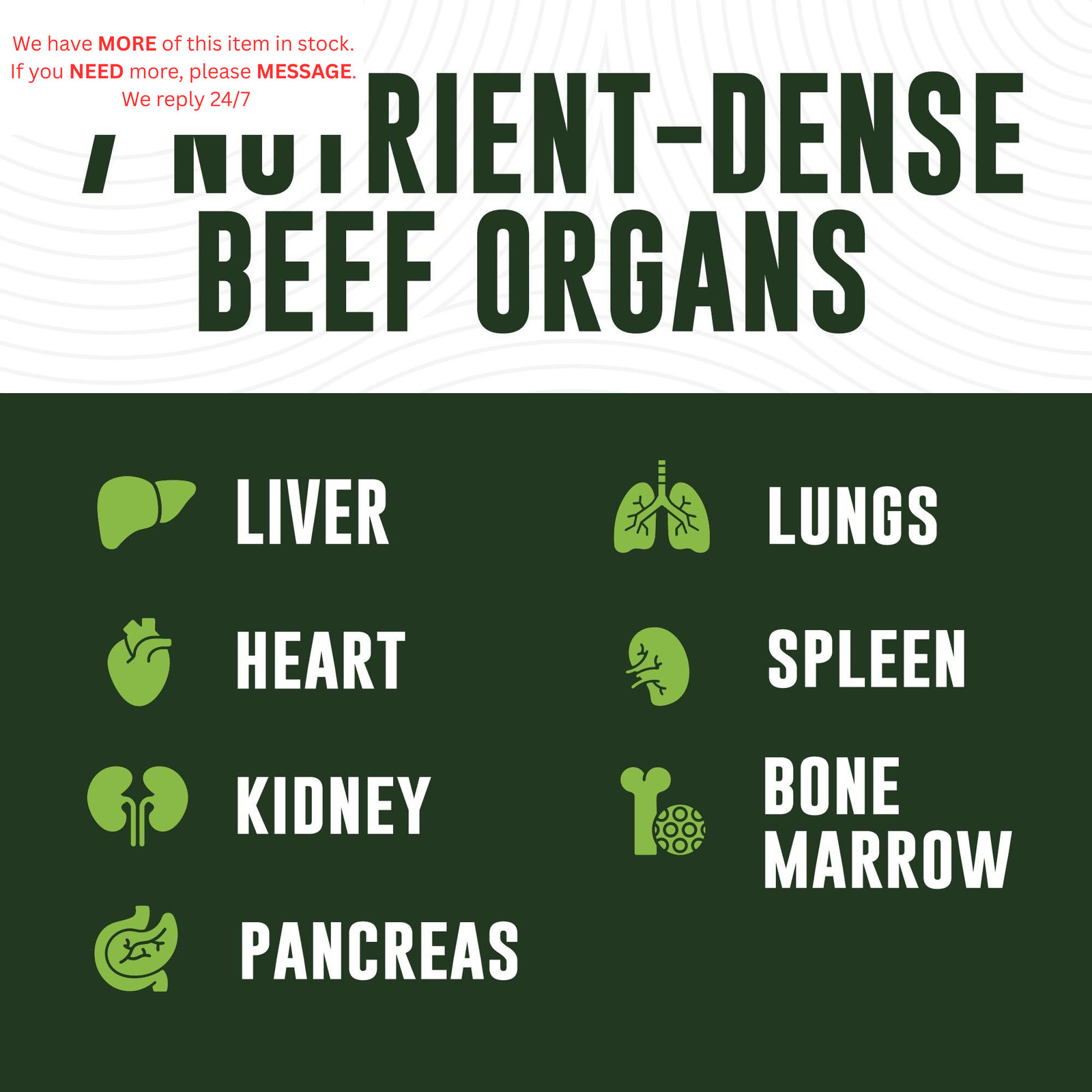 Beef Organ Supplement Grass Fed – 7 Organs Complex 180 Count (Pack of 1)