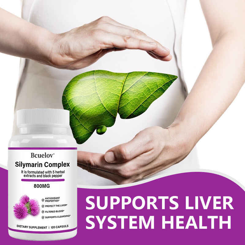 Liver Cleanse Detox Milk Thistle Extracts Silymarin,Artichoke,Dandelion,Turmeric