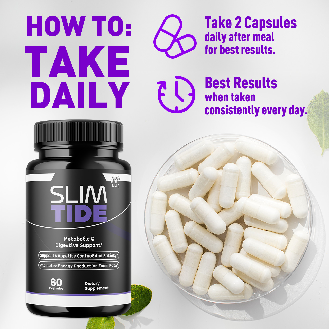(1 Pack) Slimtide Advanced Weight Management Health Formula Slim Tide 60 Caps